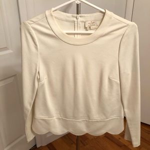 Kate spade scallop cream shirt